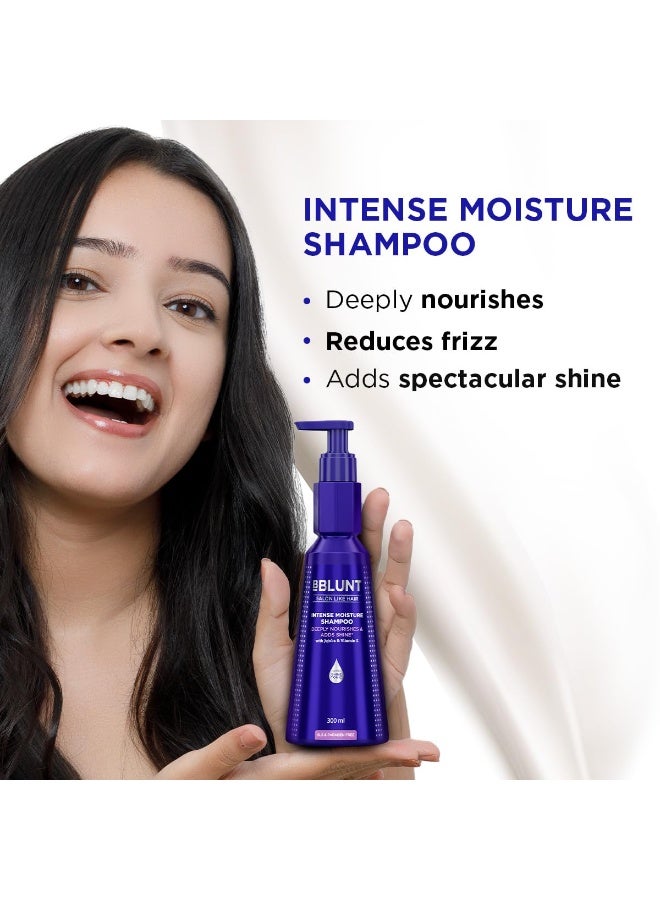 BBLUNT Intense Moisture Shampoo and Conditioner Combo for Dry Hair | Power Duo | For Daily Use | Moisturizes & Hydrates | Colour Protect Formula | For Men & Women | 300 ml + 250 g - Image 4